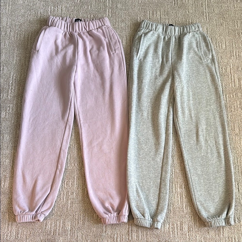 Women’s gap XXS Pink and Gray high rise boyfriend joggers